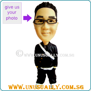 Personalized Fashionable Male School Boy Figurine